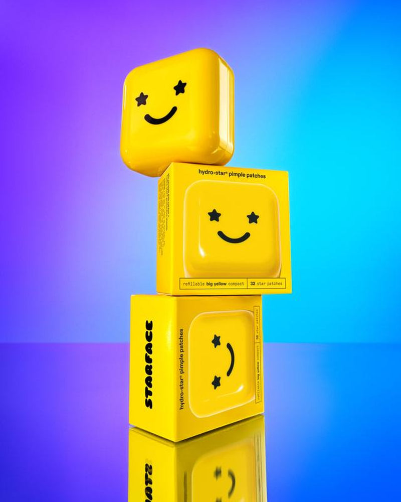 Starface Hydro-Star️ Pimple Patches + Big Yellow Compact, 32 Ct