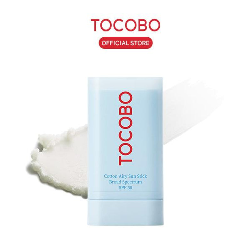 [TOCOBO Official] Cotton Airy Sun Stick Broad Spectrum SPF50 | Non-Sticky Matte Finish Sun Protection for Face and Body