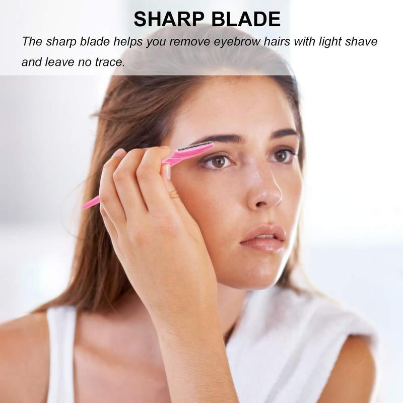 24/48/66Pcs Eyebrow Razors, Dermaplaning Tool with Precision Cover, Sharpe Blade Face Razors for Women, Dermaplane Razor, Facial Razor, Makeup Cosmetic Tools